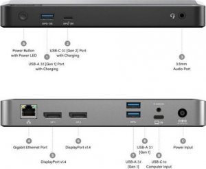 Stacja/replikator Alogic DX2 USB-C (DUPRDX2-100) 8
