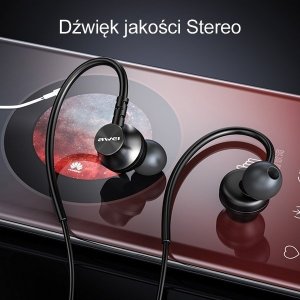 Słuchawki Awei Słuchawki Stereo L3 3,5Mm Jack Czarny/Black 5