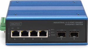 Switch Digitus DIGITUS Industrial 4+2 -Port Gigabit Ethernet Switch 4 Port GE RJ 54 2 GE SFP Port 4