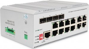 Switch Digitus DIGITUS Industrial 8+4 L2managed Gigabit Ethernet Switch 8 Port GEE RJ45 4 Port GE SFP 1