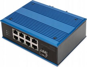 Switch Digitus DIGITUS Switch Ind. 8-Port 10/100 PoE Unmanaged blau 1