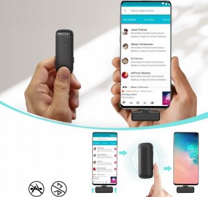 Mikrofon Ulanzi Mikrofon Bezprzewodowy 20m Krawatowy USB USB-C TYPE-C na Telefon J11 / 3134 7