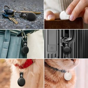 MiLi Lokalizator GPS biały + czarne etui w formie breloka MiTag 2