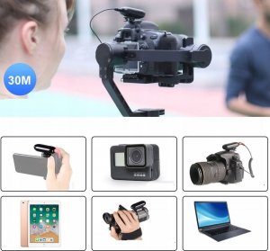 Mikrofon LensGo Mikrofon Krawatowy Bezprzewodowy 3,5mm Zasięg 80m + Uchwyt Ręczny LENSGO / 318C 8