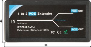 Switch SWITCH POE / EXTENDER PFT1320 3-PORTOWY 2