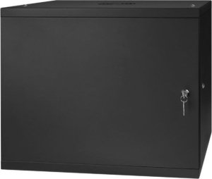 Szafa Lexi-NET LEXI-Net 19" nástěnný rozvaděč Basic 9U 525x450, plechové dveře, bez zad, rozložený, černý 1