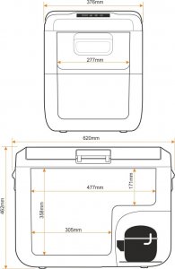 Lodówka turystyczna Yolco NX40 Green 37 l 17