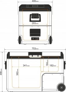Lodówka turystyczna Yolco TCX50 Sand 50 l 9