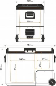 Lodówka turystyczna Yolco TCX60 Carbon 60 l 10