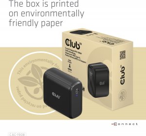 Club 3D Club3D cestovní nabíječka 100W GAN technologie, USB-IF TID certified, USB Type-C, Power Delivery(PD) 3.0 Support 10