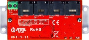 Switch Atte ATTE APT-4-11 Switch PoE 4 portowy 10/100Mbps, extender 3