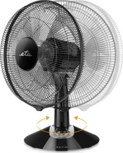 Wentylator Eta ETA Zefir ETA160790010 Table Fan czarny Diameter 30 cm liczba prędkości 3 Oscillation 45 W No 3
