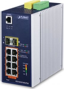 Switch Planet PLANET IGS-6325-8UP2S łącza sieciowe Zarządzany L3 Gigabit Ethernet (10/100/1000) Obsługa PoE Aluminium, Czarny 1
