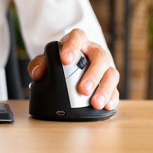 Mysz R-GO Tools R-Go Maus HE ergonomiczny lewy Bluetooth duży schw./silb 7