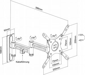 Schwaiger Uchwyt ścienny na monitor 13" - 43" (LWHD4315513) 9
