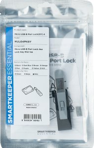 Smartkeeper Smartkeeper MUL04PKGY bloker portów Blokada portu + klucz Micro USB Type-B Szary Plastik 1 szt. 1