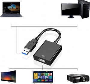 Adapter USB SwiatKabli Karta graficzna z USB 3.0 na do HDMI KONWERTER 24h 8