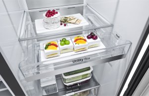 Lodówka LG InstaView ™ ThinQ™ GSXV91MCAE American Fridge Freezer Freestanding American door Black LED Touch LED 8