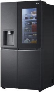 Lodówka LG InstaView ™ ThinQ™ GSXV91MCAE American Fridge Freezer, Freestanding, American door, Black, LED, Touch, LED 5