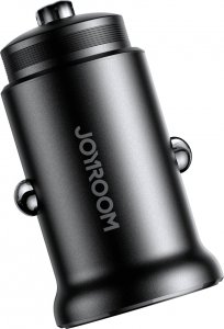 Ładowarka Joyroom Mini ładowarka samochodowa do gniazda zapalniczki 30W 2x USB-C metalowa czarna Mini ładowarka samochodowa do gniazda zapalniczki 30W 2x USB-C metalowa czarna 2