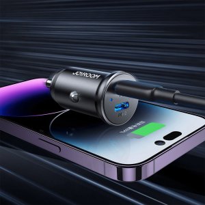Ładowarka Joyroom Mini ładowarka samochodowa do gniazda zapalniczki 30W 2x USB-C metalowa czarna Mini ładowarka samochodowa do gniazda zapalniczki 30W 2x USB-C metalowa czarna 7