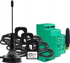 Monitor Zamel Monitor energii elektrycznej Zamel SPL10000031 wi-fi 3F+N z anteną zewnętrzną 100A mew-01/ant zielony 2