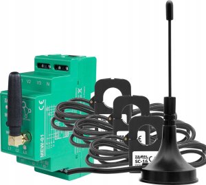 Monitor Zamel Monitor energii elektrycznej Zamel SPL10000031 wi-fi 3F+N z anteną zewnętrzną 100A mew-01/ant zielony 3