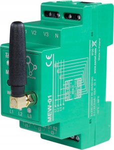 Monitor Zamel Monitor energii elektrycznej Zamel SPL10000031 wi-fi 3F+N z anteną zewnętrzną 100A mew-01/ant zielony 5