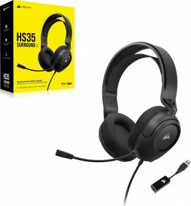 Słuchawki Corsair HS35 Surround v2 Czarne (CA-9011386-EU) 2