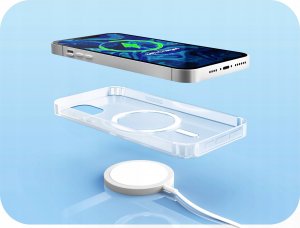 CaseMagsafe Etui magsafe do iPhone 13 przezroczyste magnetyczne pancerne + SZKŁO 5D 9H 2
