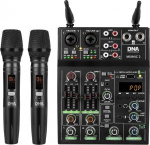 Mikrofon DNA DNA MIXMIC 2 mikser audio USB Bluetooth + mikrofony bezprzewodowe zestaw 2