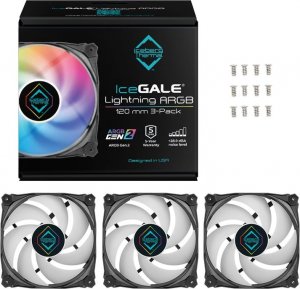 Wentylator Iceberg IceGALE Lightning ARGB 120 mm 3-pack (IG12LT-B3A) 7