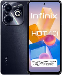 Smartfon Infinix Hot 40i 4/128GB Czarny  (I/X6528B/4-128/STARLIT BLACK) 1