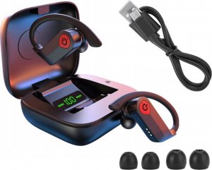 Słuchawki Power HBQ PRO Słuchawki Bezprzewodowe Bluetooth Sportowe, Do Biegania, Powerbank, Mikrofon 5.1 1