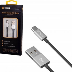 Kabel USB Yenkee USB-A - microUSB 2 m Srebrny (45013676) 5