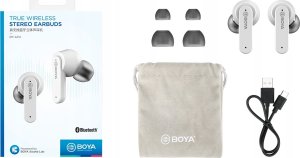 Słuchawki Boya BOYA BY-AP4 WHITE- bezprzewodowe słuchawki douszne 1