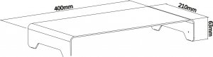 InLine InLine® Monitor Platform Aluminium 63mm, max. 10kg 8