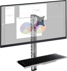 Techly Uchwyt ścienny na monitor 15" - 27" z podstawką na klawiaturę (ICA-PLW-01) 2