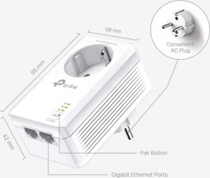 Adapter powerline TP-Link TP-Link Powerline TL-PA7027P Kit AV1000 2-Port 2