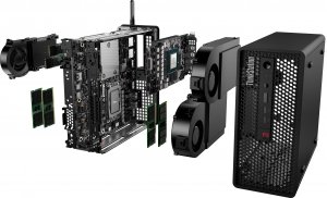 Komputer Lenovo ThinkStation P3 Ultra Intel Core i7 i7-14700K 32 GB DDR5-SDRAM 1 TB SSD NVIDIA T1000 Windows 11 Pro Mini Tower Stanowisko Czarny 10