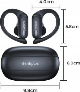 Słuchawki Lenovo XT60 czarne 7