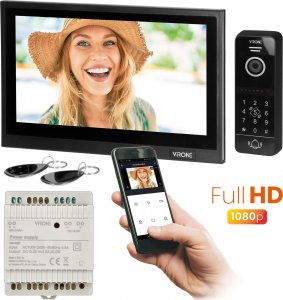 Orno Zestaw wideo domofonowy BESAR, bezsłuchawkowy, monitor 10", z szyfratorem i czytnikiem kart i breloków oraz aplikacją mobilną 1