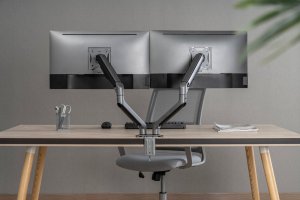 Gembird Uchwyt biurkowy na 2 monitory 17" - 32" (MA-DA2-05) 10