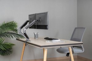 Gembird Uchwyt biurkowy na 2 monitory 17" - 32" (MA-DA2-05) 8