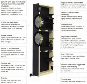 Głośniki komputerowe Monitor Audio Monitor Audio Kolonėlės Monitorius Audio Bronze 500 15