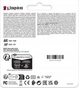 Karta Kingston Canvas React Plus SDXC 256 GB Class 10 UHS-II/U3 V60 (SDR2V6/256GB) 3
