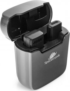 Mikrofon Spacetronik Bezprzewodowy mikrofon iPhone Lightning IOS wszechkierunkowy plug and play ładujące etui w zestawie 3