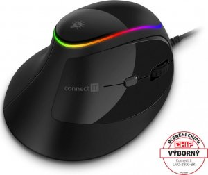 Mysz Connect IT CONNECT IT GAME FOR HEALTH ergonomiczna pionowa mysz, drátowa, czarny 12