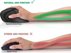 Mysz Connect IT CONNECT IT FOR HEALTH ergonomická vertikální myš (+ 1x AA baterie zdarma) bezdrátová, černá 12