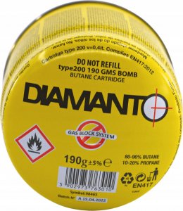 Diamanto KARTUSZ NABÓJ GAZOWY - PROPAN BUTAN 330 ml 190 g 5